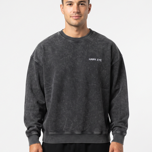 Sudadera de Algodón Grueso para Hombre, Color Elegante, Lavado Ácido, Hombros Caídos, Logotipo Frontal Personalizado, Suministro OEM ODM, Primavera, Ecológica - Product Image 3