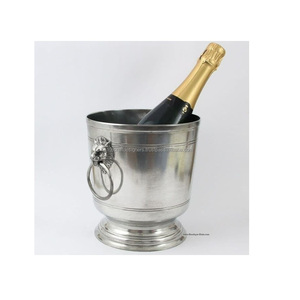 Cubo de hielo de metal más vendido mango de metal libre de óxido enfriador de vino de cerveza soporte de bebidas galvanizado de alta calidad uso de metal personalizado - Product Image 2