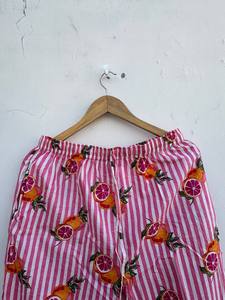 Pijama de Algodón con Estampado de Frutas para Mujer – Ropa de Dormir India Hecha a Mano con Tela Suave y Transpirable - Product Image 4