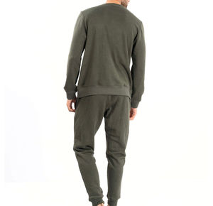 Ensemble de survêtement vintage épais et délavé avec logo personnalisé sur le devant, grande taille, coupe classique, pour l'hiver, idéal pour le jogging et l'entraînement, avec cordon élastique - Product Image 4