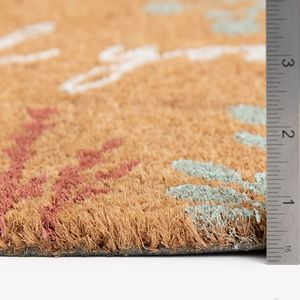 Tapis en fibre de coco floral 18x30 pour extérieur - Avez-vous appelé d'abord ? Paillasson de qualité supérieure pour usage intérieur et extérieur - Product Image 3