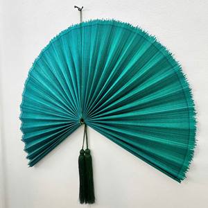 Decoración de pared bohemia para colgar sobre la cama, abanico de bambú grande, arte de pared para dormitorio, abanicos grandes para colocar sobre la cama, abanico plegable de bambú de Vietnam - Product Image 2