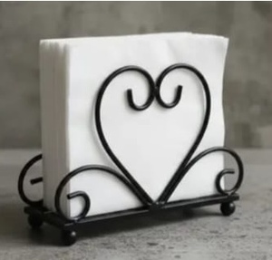 Handicrafts <b>Tabletop</b> Iron Napkin Dispenser Heart table Accessories - Product Image 2