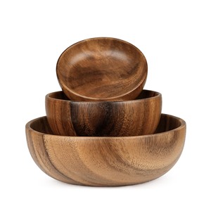 Bol à fruits en bois de Sheesham sculpté à la main |   Vases de service en bois en gros - Product Image 4