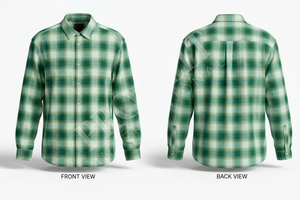 Chemise à carreaux en flanelle à manches longues, boutonnée, décontractée, à motif imprimé personnalisé, style streetwear pour fêtes en extérieur et pour le travail - Product Image 3