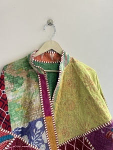 Lot de vestes Kantha vintage réversibles pour femmes, manteaux brodés, vestes Suzani - Product Image 5