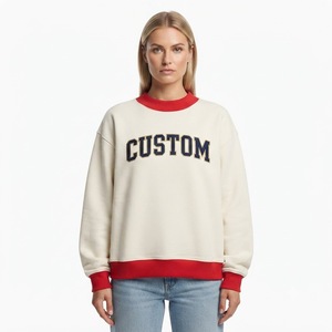Sudaderas de Felpa de Algodón en Colores Contrastantes, Sudaderas con Capucha Bordadas Personalizadas, Venta al Por Mayor, Proveedor de Ropa Urbana para Mujer - Product Image 5