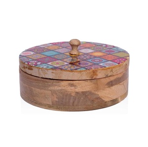 Wooden Chapati <b>Box</b> Elegant Food Service Organizer Created to Maintain Orderly Arrangements and <b>Decorative</b> Character - Product Image 6