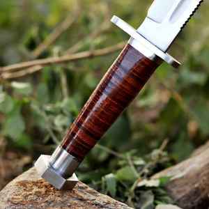 Couteau de chasse à lame fixe en acier à haute teneur en carbone personnalisé, support OEM, couteau de camping en acier, couteau de brousse, couteau de chasse et de camping - Product Image 2