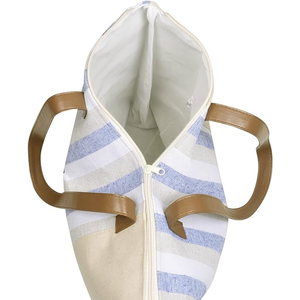 Customized Printed Ladies <b>Canvas</b> Beach Hand <b>Bag</b> with Leather Handle Eco-Friendly Shoulder Carry Shopping <b>Tote</b> - Product Image 3