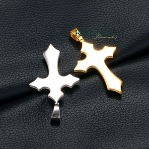 <b>Cross</b> Pendant 925 Silver Rhodium Plated Moissanite Round Brilliant Cut Religious Unisex <b>Charm</b> Everyday Wear - Product Image 4