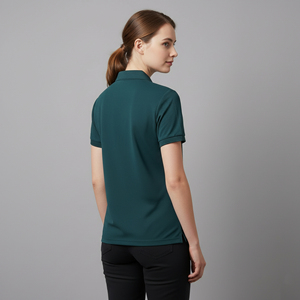 Polo personnalisé uni pour femme, confortable, avec logo imprimé sur mesure, style streetwear hip hop. - Product Image 5