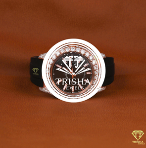 Reloj de Diamantes Personalizado para Hombre, Reloj de Pulsera de Cuarzo de Lujo, Acero Inoxidable, Diseño con Cristales, con Indicador de Fecha - Product Image 1