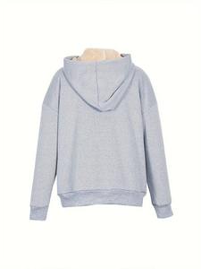 เสื้อสเวตเชิ้ตผู้หญิงคุณภาพสูง แขนยาว ทรงหลวม สวมใส่สบาย ระบายอากาศได้ดี ผลิตจากโพลีเอสเตอร์ 100% ปักลายด้านหน้า - Product Image 3