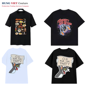 เสื้อยืดผ้าฝ้ายเรโทรสำหรับผู้ชายและผู้หญิงพิมพ์ลาย DTG มีสีบล็อกลายฮาโลวีนสไตล์สตรีทไซส์ใหญ่ - Product Image 5