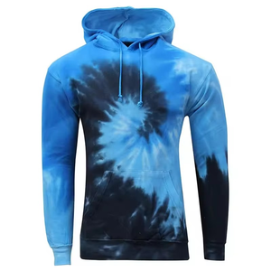 LOW MOQ Custom Tie Dye Pullover Hoodies Cotton Fleece Unisex Oversized Sweatshirt Private <b>Label</b> Wholesale Logo Manufacturer - Product Image 2