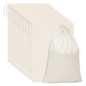 Premium Quality Eco-friendly Reusable Cotton <b>Drawstring</b> Shopping <b>Bag</b> Wholesale Custom Color And Size Style ODM - Product Image 4