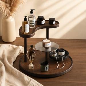 Affordable Natural Wooden Display <b>Shelf</b> for Living Room, <b>Bedroom</b>, Office and Retail Store Decoration with Elegant Space Saving - Product Image 5