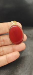 Colgante de Cornalina Roja Ovalada Natural al por Mayor, Joyería Artesanal de Destaque con Ónix Chapado en Oro y Amuleto de Ópalo Tribal Grueso - Product Image 3