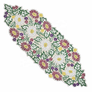 New Arrival Handmade Floral Design Glass Beaded <b>Table</b> <b>Runner</b> Elegant Beaded <b>Runner</b> For Dining Wedding Party & Everyday Use - Product Image 3