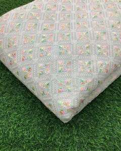 African <b>Sequin</b> Lace Fabric Beaded Embroidery Mesh Fabric Party Wear Wedding Dress Fabric Wholesale - Product Image 4