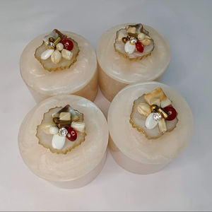 Pot décoratif en résine noir et blanc fait à la main pour le rangement des collations avec couvercle - Product Image 3