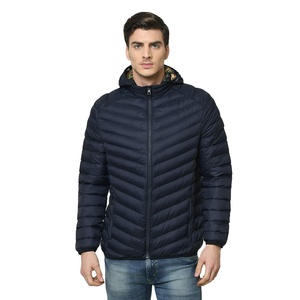 Nylon Men's <b>Winter</b> Puffer <b>Jacket</b> with Hood <b>Long</b> Sleeve Zipper & Pattern Decoration Coated OEM Service Custom Design Eco-Friendly - Product Image 1