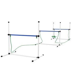 Set di 6 Pezzi per Addestramento Agility Cani, Ostacoli in Gomma Impermeabile, Tubo Spruzza Acqua, Fischietto, Pesi Personalizzati SAP, Borsa da Trasporto Bianca - Product Image 1