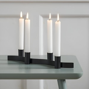 Candelabros Modernos Hechos a Mano Estilo Antiguo en Negro Mate y Plateado Pulido, Dorado para Momentos Románticos, Técnica de Soldadura - Product Image 2