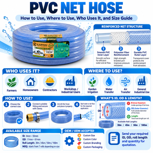 Manguera de PVC de 9.5mm DI y 14.5mm DE, Rollo de 45m, Transparente, Reforzada con Trenzado, Flexible, para Transferencia de Agua, Distribuidor Mayorista - Product Image 5