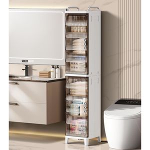 7.87*9.96*52.76 pollici stretto spazio pieghevole armadio portaoggetti in plastica magnetica porta portaoggetti armadietto bagno bagno - Product Image 2