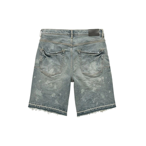 Shorts de Mezclilla Desgastados para Hombre, Corte Recto, Cintura Media, Rotos, Casuales, de Verano, en Tela de Algodón - Product Image 2