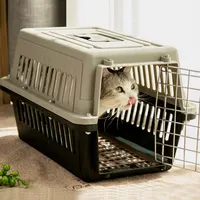 Compre linha de ar aprovada cão gaiola transporte animais de estimação caixa filhote cachorro gatinho viagens transportador gato