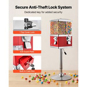 Distributore Automatico di Caramelle a Quattro Scomparti Regolabile con Supporto per Caramelle Gommose - Product Image 6