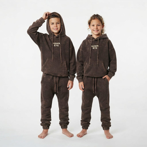 Conjunto Deportivo de Primera Calidad con Lavado Ácido, Sudadera con Capucha Unisex, Pantalones Deportivos Holgados, Ropa Urbana - Product Image 3
