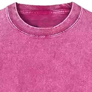 Camiseta Casual de Última Moda con Lavado Ácido para Hombre, Talla Grande, Algodón, Múltiples Colores, Estilo Vintage - Product Image 3