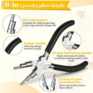 เครื่องมือทำเครื่องประดับ Mudder 2 ชิ้น คีมทำห่วง 6 in 1 สีดำ - Product Image 4