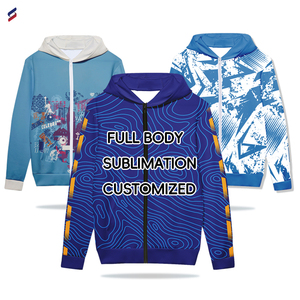 เสื้อแจ็คเก็ตผู้ชายแบบขายส่ง ปรับแต่งได้ตามต้องการ สำหรับฤดูใบไม้ร่วง มีซิป ปักลาย 3 มิติ พิมพ์ลายแบบ Sublimation ทั้งตัว กันลม ระบายอากาศได้ดี เป็นมิตรต่อสิ่งแวดล้อม ผลิตจากผ้าฟลีซ - Product Image 1