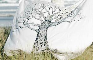 Tapestries Twin Size Cotton Dry Tree White Color Printed Wall Hanging Multiple Color Wonderful By Indian Consigners - Product Image 2