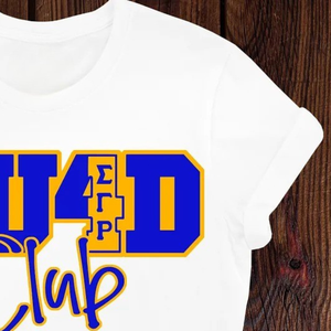 SGRHO Quad Club T-<b>Shirt</b> <b>White</b> <b>Women's</b> Sorority Tee <b>Short</b> <b>Sleeve</b> Casual Greek Letter <b>Shirt</b> Sigma Gamma Rho College Apparel Custom - Product Image 4
