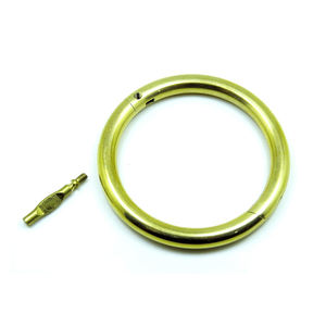 Anneau de nez de taureau en laiton de 3 pouces avec vis, instruments vétérinaires pour bovins, ferme d'élevage, anneaux de taureau en cuivre - Prix de gros - Product Image 2