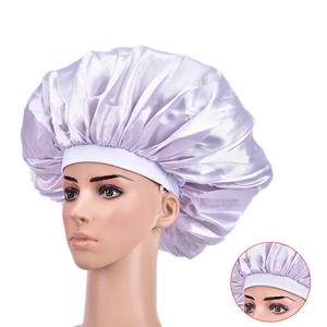 Bonnet de nuit en satin de soie de grande taille, diamètre 45 cm, pour cheveux bouclés et crépus, protection des cheveux, couvre-tête unisexe, décontracté - Product Image 6