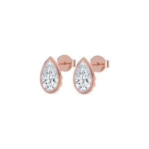 Pendientes Icónicos de Oro Rosa de 9K con Diamantes Cultivados en Laboratorio, 4.00 CTW, Claridad VVS, Joyería Fina, Diseño Elegante para Mujer, Uso Nupcial, Hito Esencial - Product Image 5