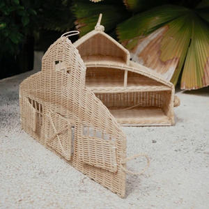 Mini maison en rotin décorative pour chambre d'enfant, panier artisanal écologique, fabrication OEM/ODM en gros du Vietnam - Product Image 2