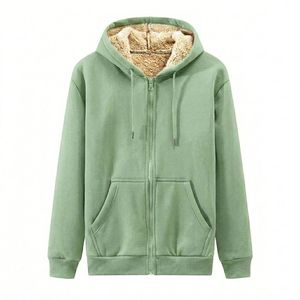 Sudaderas con capucha extragrandes con cremallera para hombre, de algodón transpirable de 350 gramos para invierno, con hombros caídos y bolsillo sólido, de alta calidad. - Product Image 6