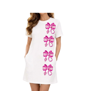 Vestido Casual para Mujer con Diseño Personalizado y Motivos Médicos, Transpirable, con Mangas con Volantes, Corte Regular para Todas las Temporadas - Product Image 2
