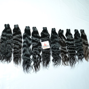 Vente en gros d'extensions de cheveux 100% naturels noirs vietnamiens Remy pour femmes cuticules alignées vagues profondes cheveux humains bruts - Product Image 5