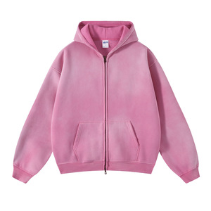 Sweat-shirt d'hiver surdimensionné en molleton 100 % coton épais avec broderie personnalisée et impression numérique, teinture unie - Product Image 6