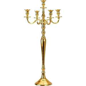 Candelabre en or rose le plus vendu, porte-bougie à 5 bras pour décoration de mariage, centre de table de Noël, candelabre fait main - Product Image 2