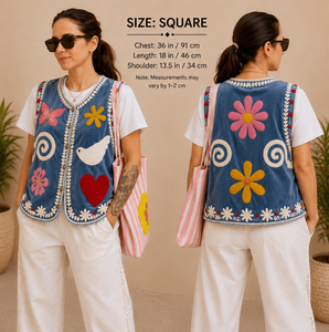 Nueva llegada: Chaleco Kantha Suzani de terciopelo floral bordado vintage de textiles de Rajastán, chaqueta corta india para mujer con logo frontal. - Product Image 2
